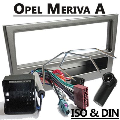 Opel Meriva Radioeinbauset 1 DIN Dunkelsilber Ab 2004 Autoradio