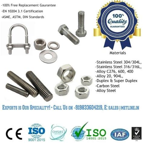 Monel K500 Bolts Nuts Manufacturers Buy Alloy K500 Hex Bolts Nuts