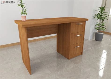 Rectangular 4 Feet Engineered Wood Office Table With Storage At Rs