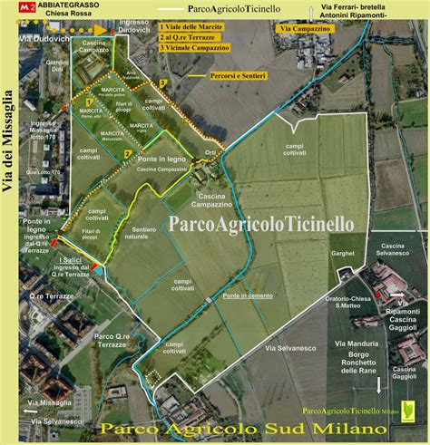 Mappa Del Parco Parco Agricolo Del Ticinello