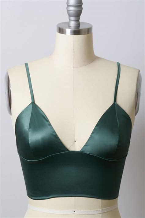 Soft Satin Longline Bralette Cami Womens Satin Bralette Etsy