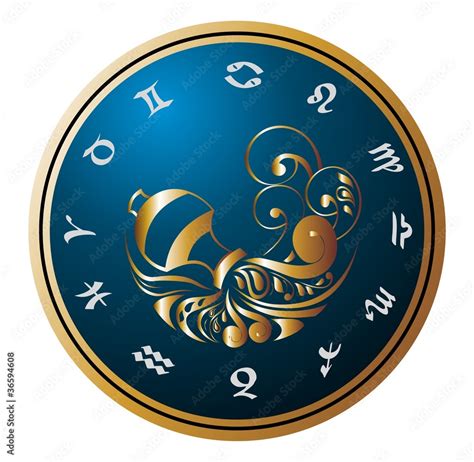 Vettoriale Stock Aquarius Zodiac Vector Sign Tattoo Design Adobe Stock