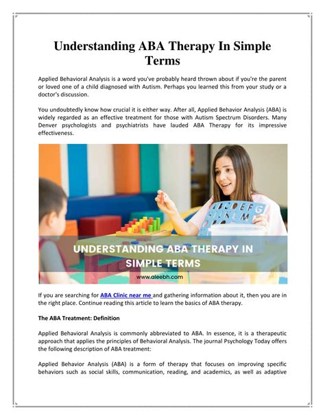 Ppt Understanding Aba Therapy In Simple Terms Powerpoint Presentation