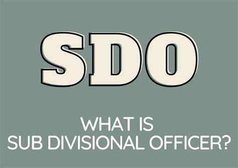 Sdo Full Form Sdo Stands For Sub Divisional Officermeta