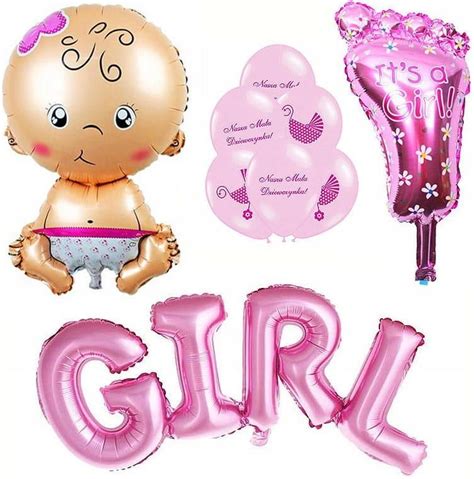 Zestaw Balony Baby Shower Girl Narodziny Róż Ceny i opinie Ceneo pl