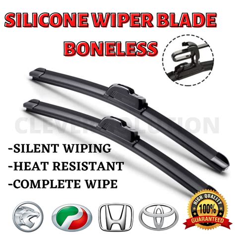 Soft Rubber Car Wiper Blade Boneless For Proton Perodua Honda Toyota