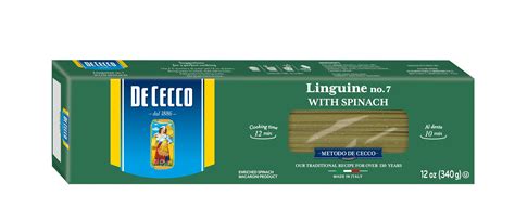 De Cecco Linguine No7 Pasta With Spinach 12 Oz