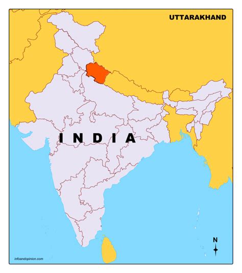 Uttarakhand Map- Download Free Map Of Uttarakhand In Pdf - Infoandopinion