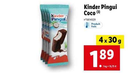 Promo Kinder Pingui Coco Chez Lidl ICatalogue Fr