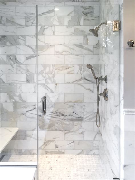 Calacatta Gold 6x12 Marble Tile Sample Bathroom Remodel Master Small