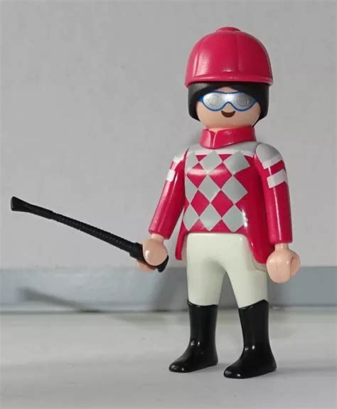 Playmobil Personnage Sportif La Cavaliere De Competition Cheval