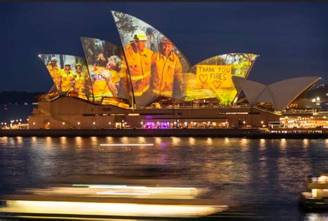 The Famous Sails Of The Sydney Opera House Have Been Lit Up In A