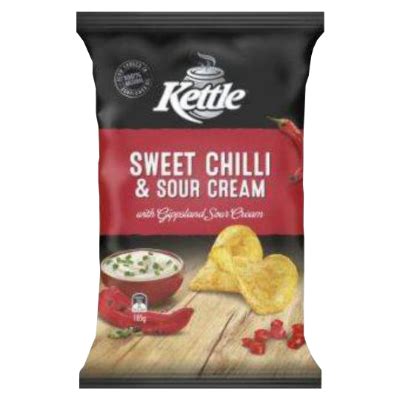 Calories In Kettle Chip Company Sweet Chilli Sour Cream Potato Chips