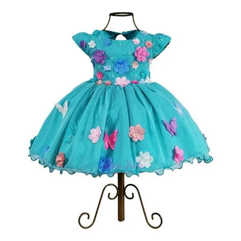 Vestido Luxo Infantil Tema Jardim Encantado Jardim Das Borboletas