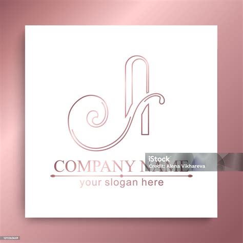Sebuah Monogram Huruf Logo Mewah Yang Elegan Gaya Kaligrafi Identitas