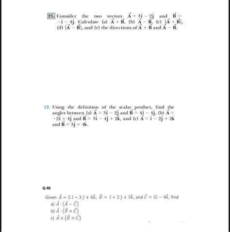 Solved 23 Consider The Two Vectors A 3i 2j And B I