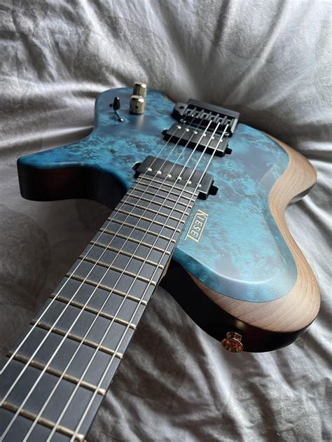 First Kiesel Obsessed Walnut Body Over Poplar Burl Chambered With Gold Accenting Hardware R