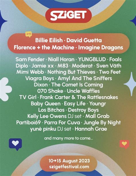 Sziget 2023 Billie Eilish And Florence The Machine Lead Line Up