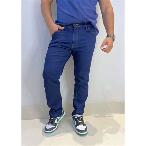 Calça Jeans Masculina Trabalho Lycra Tradicional Promoção Elastano