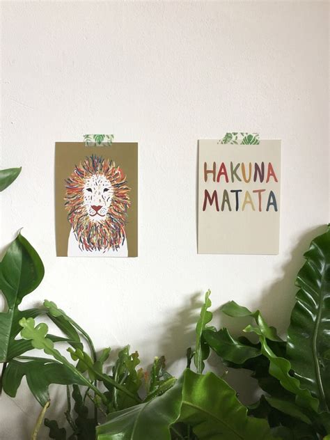 Hakuna Matata A Postcard In Earth Tones Etsy