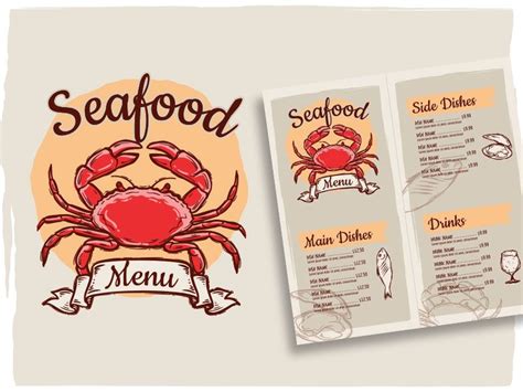 Free Seafood Menu Template