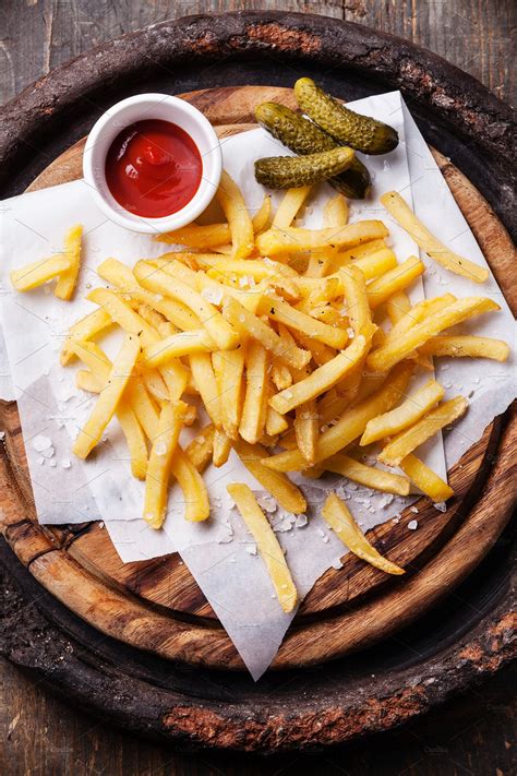 Salted French Fries With Ketchup High Quality Food Images Creative