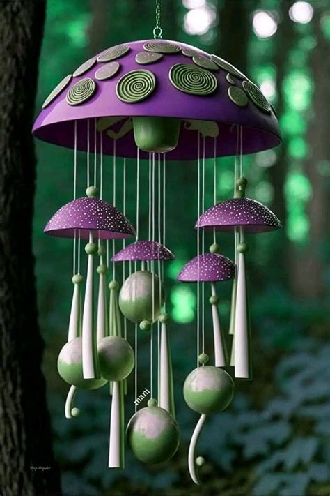 Pin By Sandy Bibby On Mushroom Art Diy Wind Chimes Wind Chimes