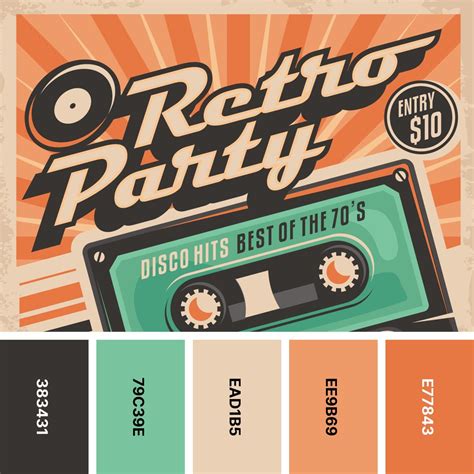 Best 12 31 Retro Color Palettes For Throwback Designs Artofit