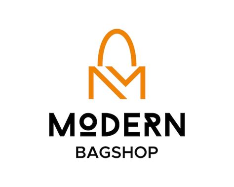 Premium Vector Modern Bags Shop Logo With A Black And Orange Logo