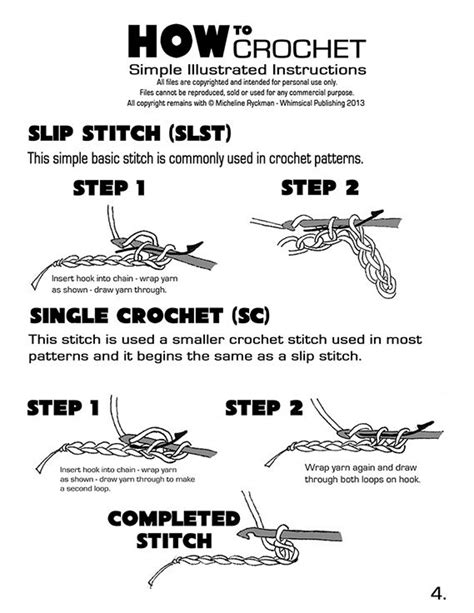 Single Crochet Stitch Diagram