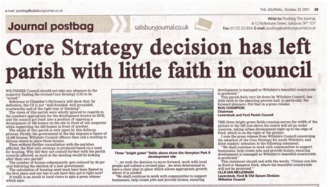 Core Strategy In Salisbury Journal Core Journal Strategies