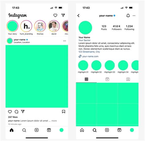 Download Free Instagram 2023 UI Template Figma - Free Figma, Mobile UI