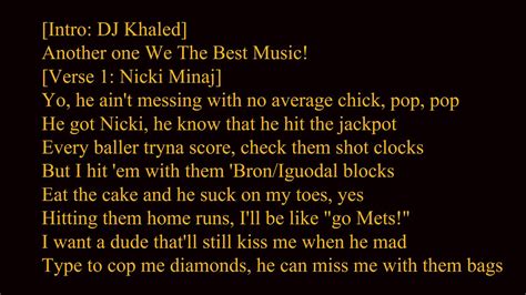 Dj Khaled Do You Mind Lyrics Ft Nicki Minaj Chris Brown Future August Alsina And Jeremih