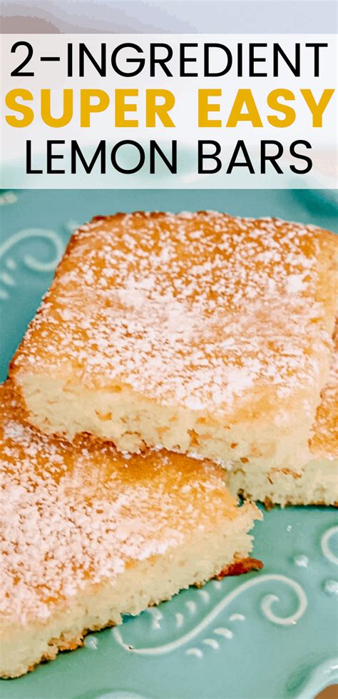 How To Make Quick And Easy 2 Ingredient Lemon Bars Snug And Cozy Life