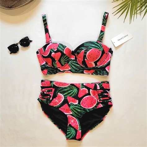 Swim Meetcurve Watermelon Pushup Underwire Bikini Set Poshmark