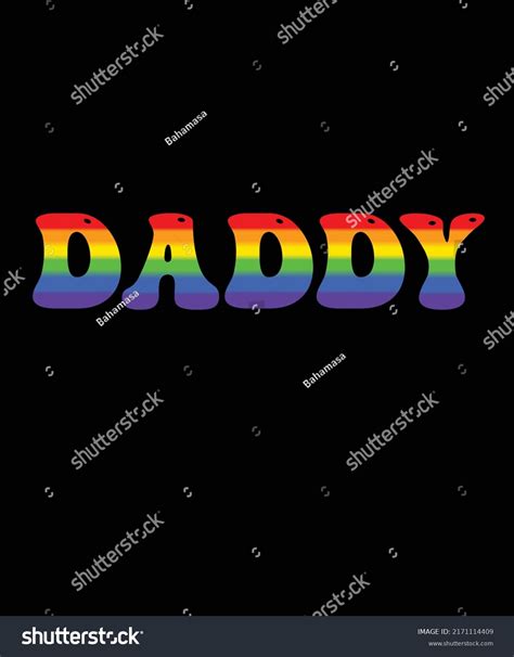Daddy Gay Pride Month Lgbtq Fathers Stock Vector Royalty Free