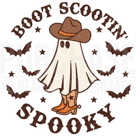 Boot Scootin Spooky Sublimation PNG Boot Scoot Spooky PNG Spooky