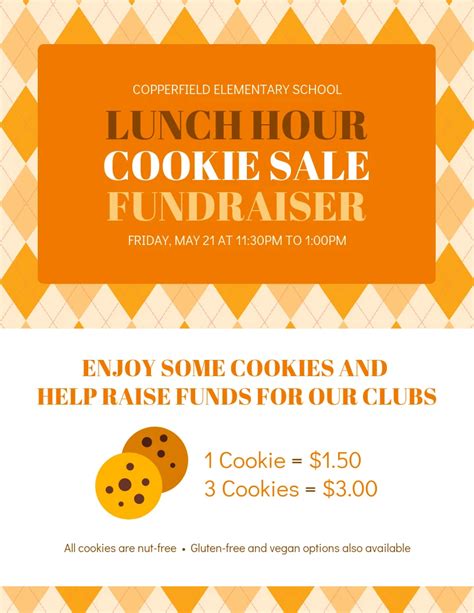 Cookie Sale School Fundraiser Event Flyer Template Venngage