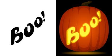 Printable Boo Pumpkin Stencil