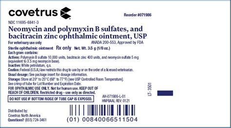 Neomycin And Polymyxin B Sulfates And Bacitracin Zinc Neomycin Sulfate