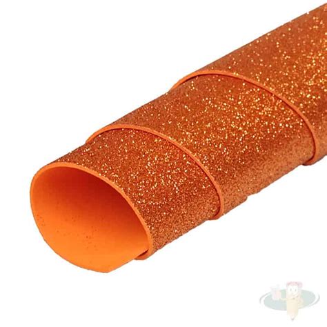 Pliego De Goma Eva Glitter 40x60 Cm Naranja LIBRERIA 1000 UTILES