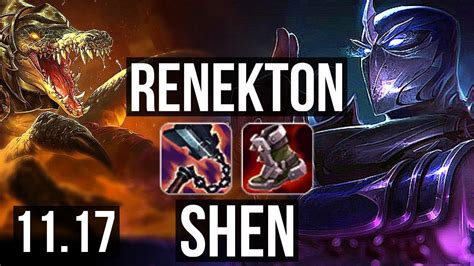 Renekton Vs Shen Top Rank Renekton Godlike Tr