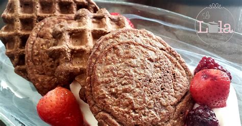 Waffles O Hot Cakes De Chocolate Harina De Avena La Lola Dice