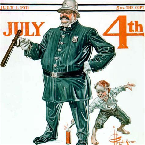 Jc Leyendecker Saturday Evening Post July 4th 1911 07 01 Copyright Crop Mad Men Art Vintage