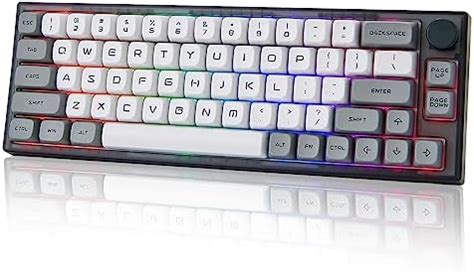 Amazon YUNZII VN66 Wireless Mechanical Keyboard 65 Hot Swappable Gaming Keyboard With Knob