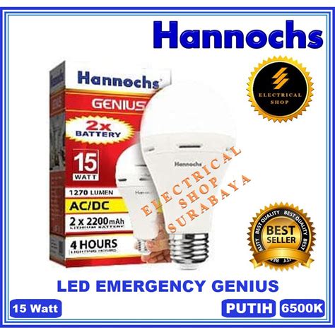 Jual Hannochs Lampu Led Genius Emergency W W W W W Putih