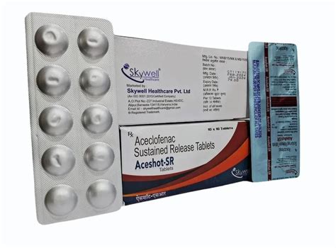 Aceclofenac Sustained Release Tablets 200 Mg At ₹ 750box Aceclo