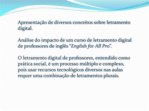 Ppt Letramento Digital E Forma O De Professores Powerpoint