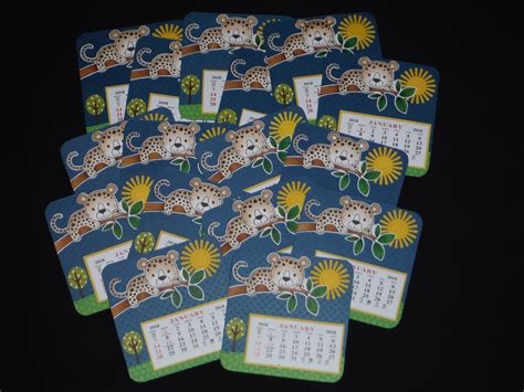 HAVE A SCRAP HAPPY DAY: Baby Leopard Coaster Calendars