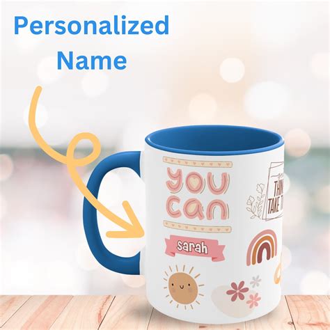 Personalized Motivational Quotes Accent Coffee Mug Affirmation Motivational Mug Boho Style